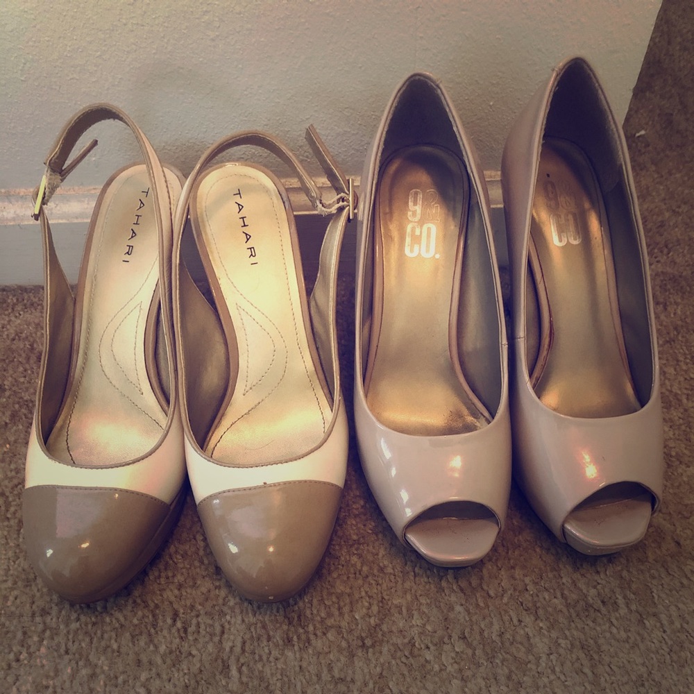 Pump heeled shoes